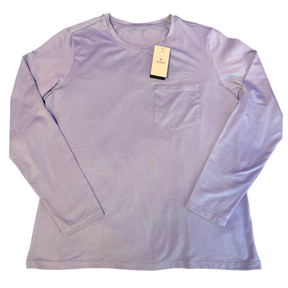 NEW Baleaf Adult Blue Long Sleeve Pocket Performance Shirt Size M